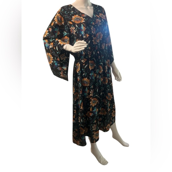 Belle Boho by Kim Gravel Regular Smocked Waist Caftan - Picture 3 of 9